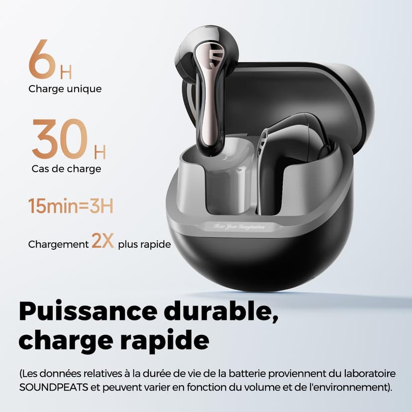 SOUNDPEATS Air5 Lite Wireless Earbuds with Hi-Res Audio, Bluetooth 5.4 Earphones, 13mm Drivers, LDAC Codec, Noise Cancelling Headphones for Calls, Stereo Sound, 30 Hrs, APP Control (Black) - 5