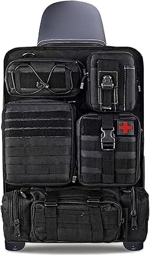 Tactical Car Seat Organizer with 5 Detachable Bag, Car Ba…