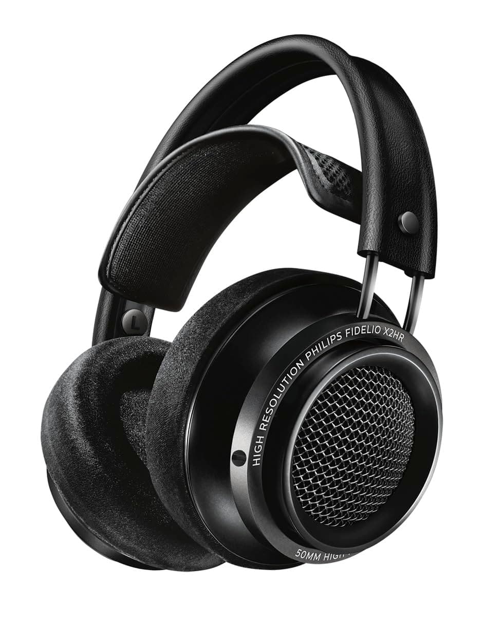 Philips Fidelio X2 Casque Over Ear Haute résolution, Filaire, Acoustique Ouvert, avec Drivers LMC en néodyme de 50 mm, Coussinets en Mousse à mémoire de Forme Velours Deluxe - Noir