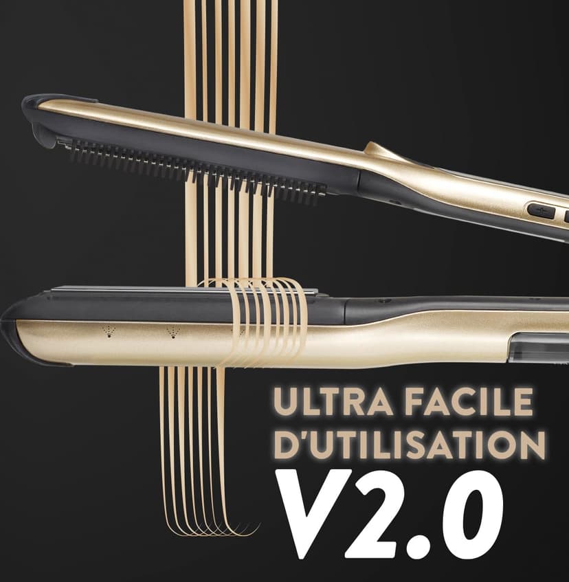 Demeliss Saint Algue Coffret Lisseur Vapeur Titanium V2.0 EXLUSIVE SET - Comprend un Tapis-Trousse 2 en 1 - Lissage Haute Performance, Hydratation Intense - Pour Tous Types Cheveux - 4