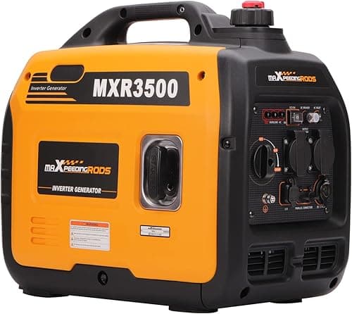 maXpeedingrods 3300W Groupe Electrogene Silencieux Inverter Essence avec Prises USB et 230V Générateur Electrique 4 Temps Generator Léger Secours pour les Caravanes, Garage, Jardin, Camping