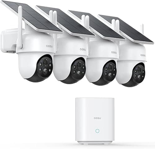 aosu 2K Camera Surveillance WiFi Exterieure sans Fil Sola…