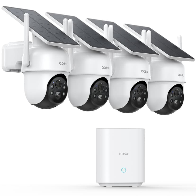 aosu 2K Camera Surveillance WiFi Exterieure sans Fil Sola… - 1