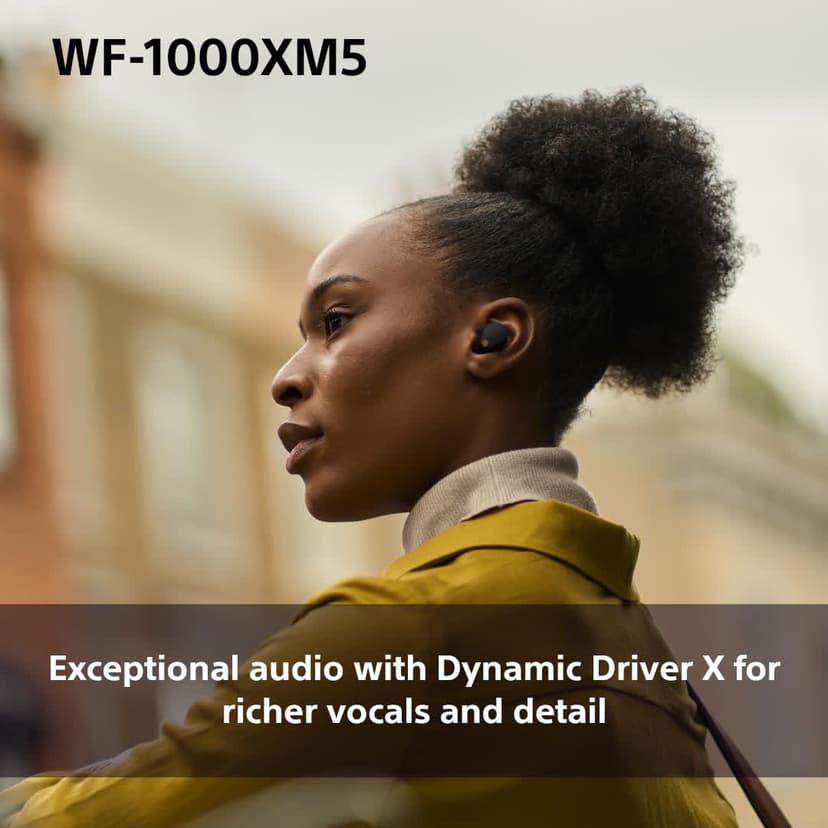 Sony WF-1000XM5 Wireless Noise Cancelling Earbuds, Bluetooth, In-ear Headphones, Mic, Up to 24 Hours Battery Life, Quick Charge, IPX4, iOS & Android Compatible - Black - 5