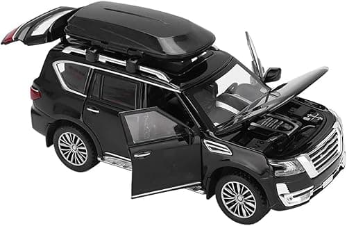 RiToEasysports Modèle de Voiture SUV 1/32 en Métal Alliage Moulé Sous Pression Jouet Voiture avec Son et Lumière pour Garçons et Filles (Noir)
