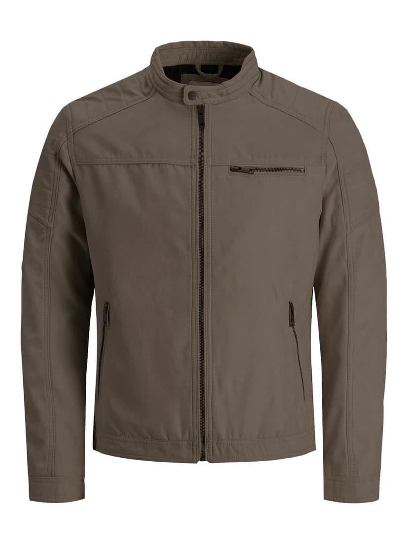 JACK & JONES Men's Jjerocky Jacket Noos Faux Leather Jacket, Falcon Fake Suede, XXL - 4
