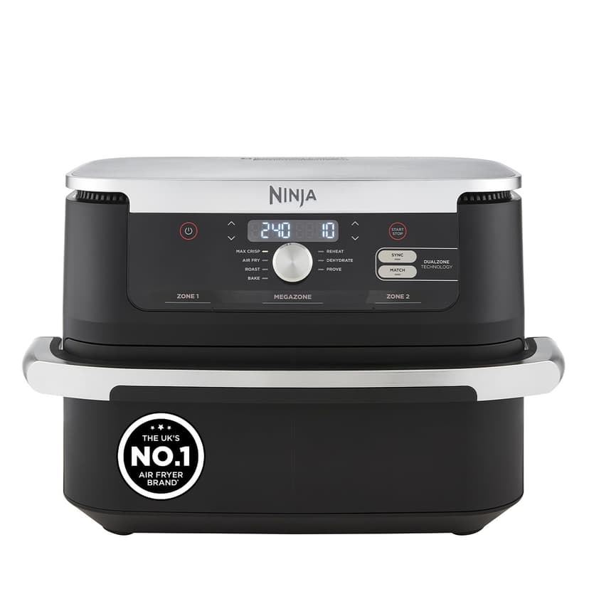 Ninja Foodi FlexDrawer Air Fryer, Dual Zone with Removable Divider, Large 10.4L Drawer, 7-in-1, Air-Fryer Uses No Oil, Air Fry, Roast, Bake, Max Crisp, Non-Stick Dishwasher Safe Parts, Black AF500UK - 1