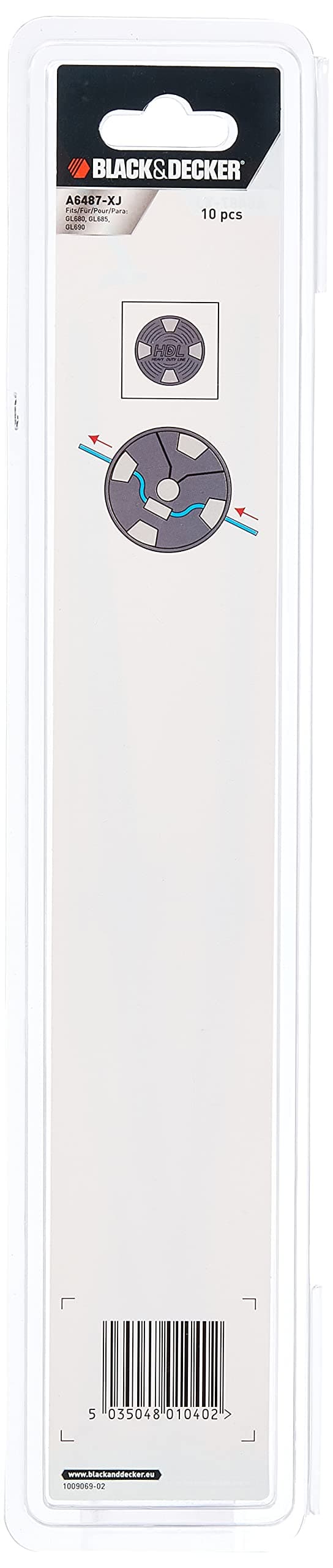 BLACK+DECKER Lignes de Rechange pour Coupe-Bordures, Lignes de Taille-Bordures Pour Usage Intensif, 10 x 3 mm de Lignes, A6487-XJ - 2