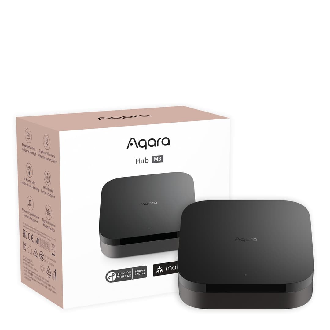 Aqara Smart Hub M3 for Home Automation, Matter Controller, Thread Border Router, Features Aqara Zigbee(Not 3rd-Party), Bluetooth, Wi-Fi, PoE, IR, Supports HomeKit,Alexa, Google Assistant, IFTTT