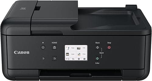 Canon PIXMA TR7650 Imprimante Multifonction A4 WiFi - Imprimante Jet d’Encre Couleur 4 en 1 (Scanner, copieur, imprimante sans Fil, fax, ADF, WiFi, LCD,), Blanc