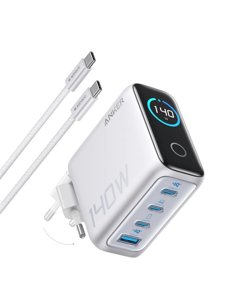 Anker USB C Charger Fast Charging 140W, 4-Port Fast Charg… - 1