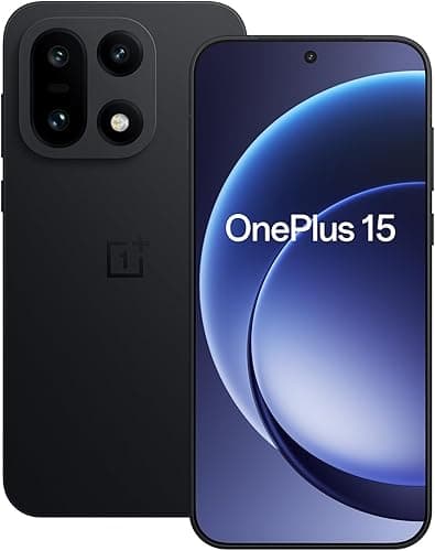 OnePlus 15 Smartphone à tri-Puce AI avec Snapdragon 8 Elite Gen5, écran 6,78" 165Hz, Batterie 7300mAh et Triple Appareil Photo 50MP, 12Go RAM+256Go Stockage, Noir Infini – Garantie prolongée 3 Ans