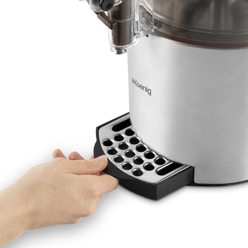 H.Koenig Distributeur à Chocolat Chaud Acier inoxydable SHK800, 1200W, Cuve amovible de 3L, Thermotast réglabable, Maintien au chaud, Système anti-goutte, Compatible Lave-vaisselle - 5