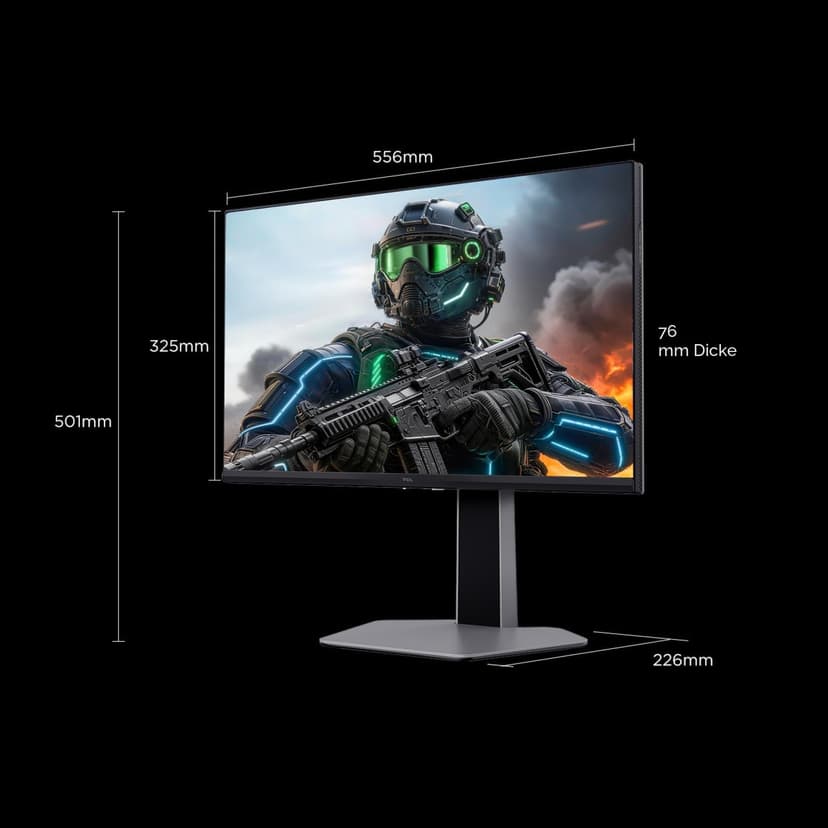 TCL 25" QD-Mini-LED 25G64 Monitor, Full HD Resolution, 300Hz, Fast-IPS Panel, 600 Nits HDR, 1ms GTG Response Time, AMD Freesync Premium, G-Sync Compatible - 3