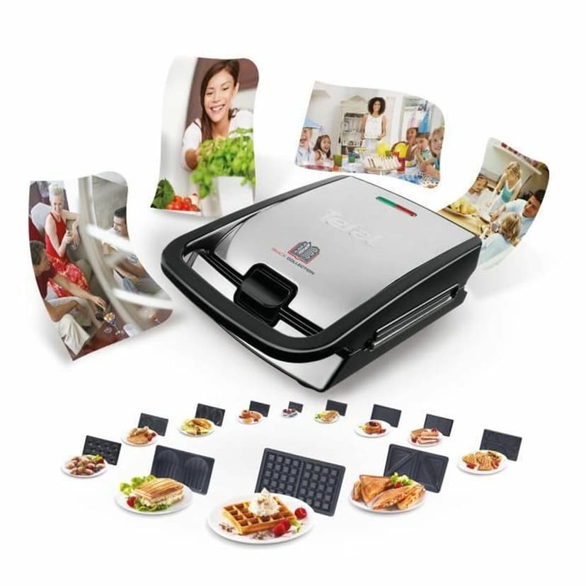 TEFAL MENAGE - Snack collection-700 W-2 jeux de plaques croques et gaufres-2 livrets de recettes-Noir inox - TEFAL MENAGE - FDS-119997 - 2