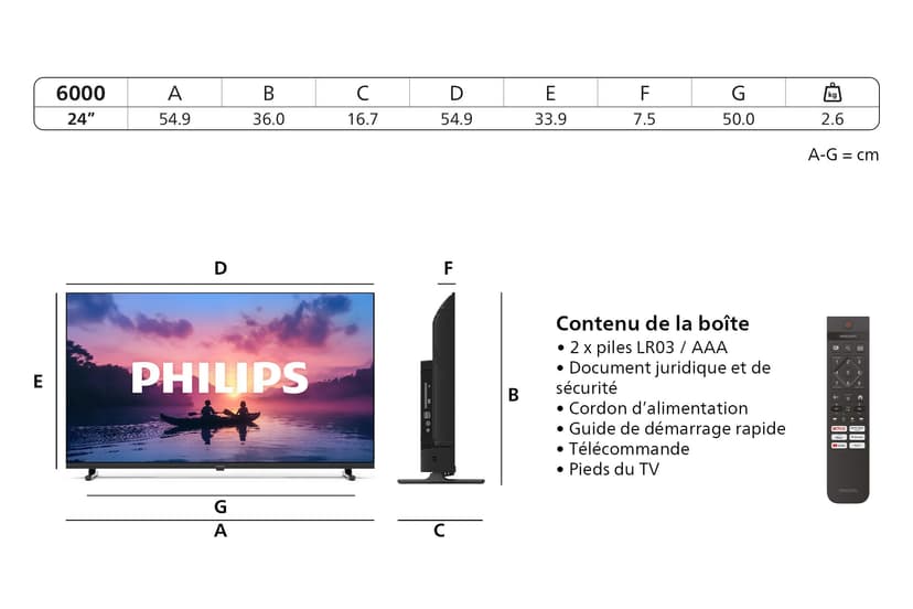 Smart TV Philips 24PHS6000 24" HD LED HDR - 3