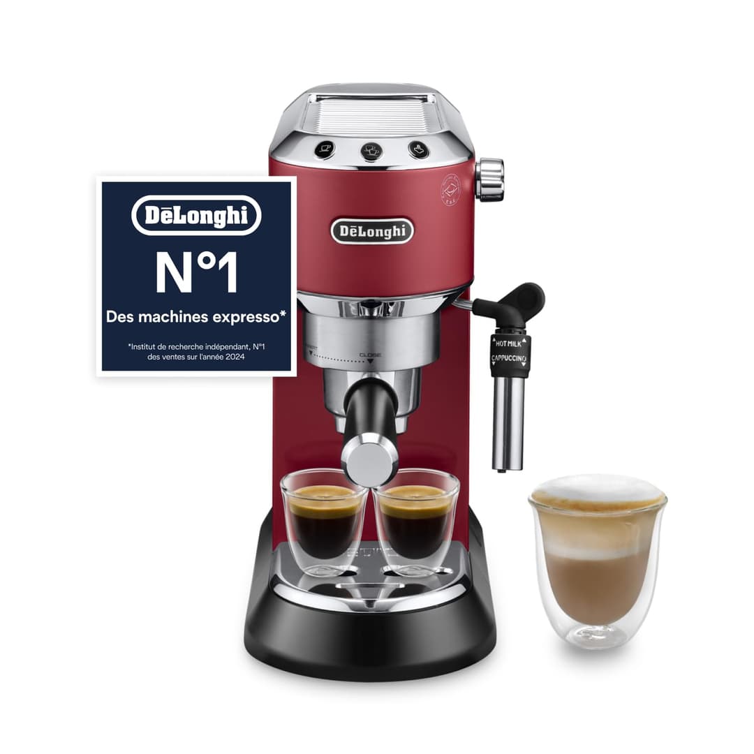 De'Longhi Dedica Style EC685R Traditional Pump Espresso Machine - Red