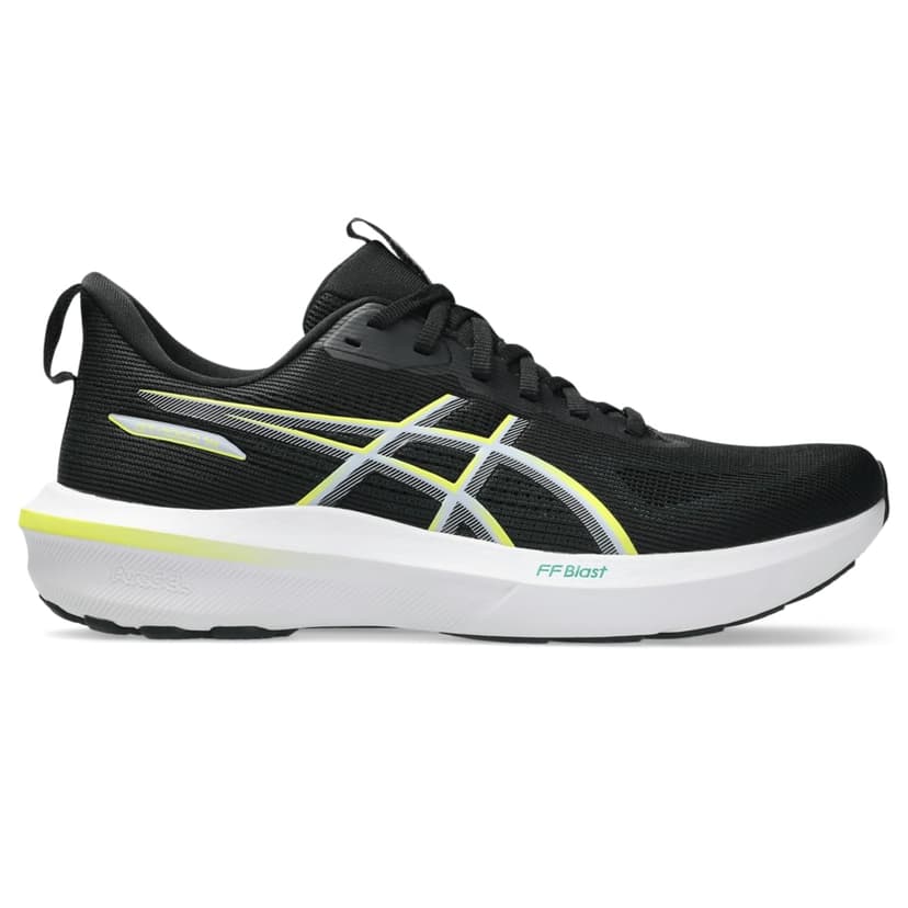 ASICS Men's GT-1000 14 Running Shoes, Black/Citron, 7 UK - 8