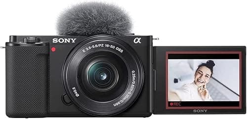 Sony ZV-E10 System Camera with 16-50mm Lens (APS-C) - 4K Video, Swivel Display, Real-time Eye Auto Focus, Lightweight & Ideal for Vlogger & Beginners