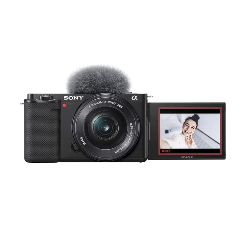 Sony ZV-E10 System Camera with 16-50mm Lens (APS-C) - 4K Video, Swivel Display, Real-time Eye Auto Focus, Lightweight & Ideal for Vlogger & Beginners - 1