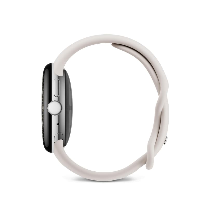 Google Pixel Watch 4 (41 mm) - Android smartwatch with Domed Display, Comprehensive Health and Fitness Tracking and Help from Gemini - Polished Silver Aluminium Case - Porcelain Active Band - Wi-Fi - 3