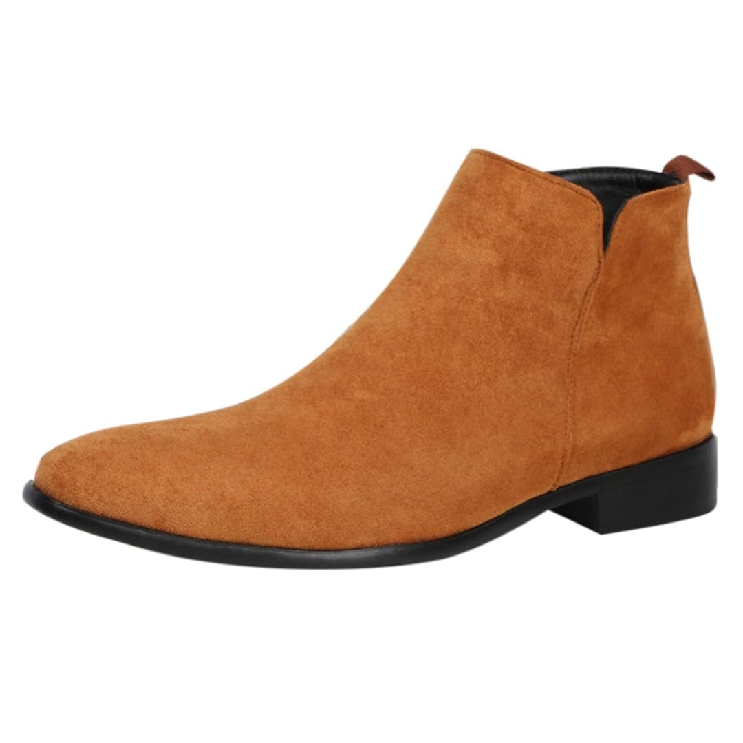 Bottines Chelsea à enfiler en daim pour homme avec doublu…