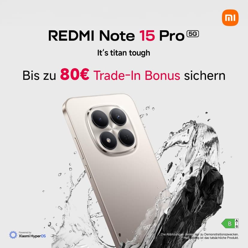 XIAOMI Redmi Note 15 Pro 5G, Smartphone 8+512 GB, Massive 6580mAh Battery, IP66/IP68, New 200MP Camera, 6.83" AMOLED Display, Black, Warranty 2 years, Charger Not Included - 2