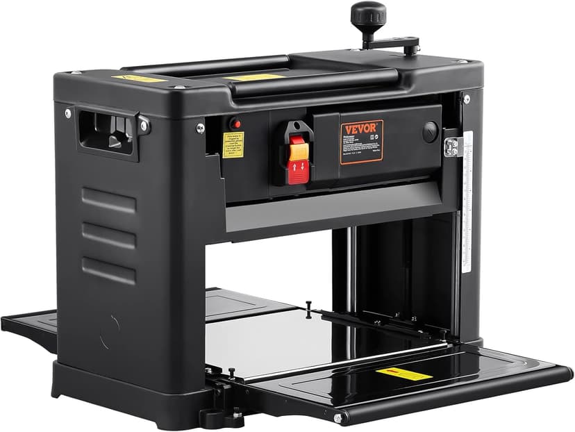 VEVOR Raboteuse Dégauchisseuse à Bois 30,1x33 cm Raboteuse Stationnaire 15 A 1800 W Rabot d'Épaisseur Automatique Électrique Deux Lames Acier Rapide 23500 tr/min Faible Bruit pour Bois Dur et Tendre - 1