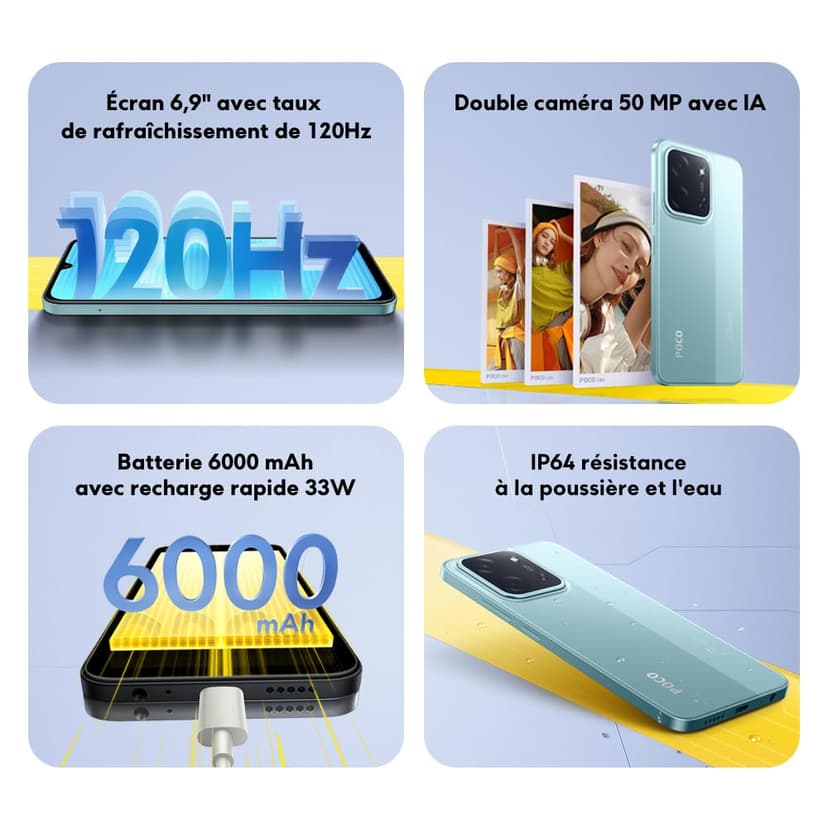 POCO C85 8+256 Black (No power adapter included) - 4