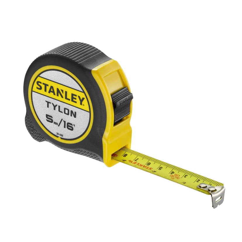 STANLEY Tape Measure 5M/16 Inches Compact Case with Cushioned Grip Metric and Imperial System 1-30-696, YELLOW - 2