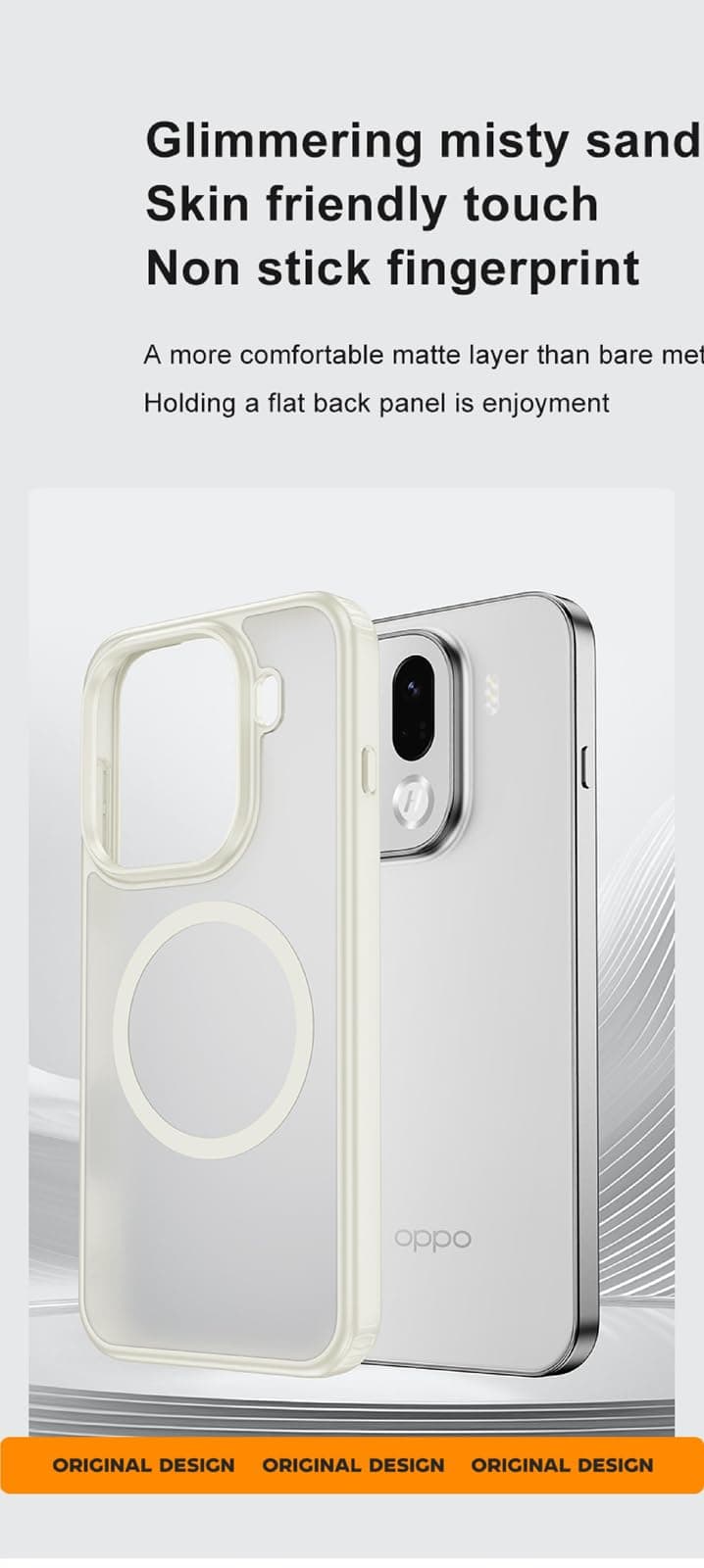 GIOPUEY Case for OPPO Find X9 Pro, Matte PC Back + TPU Bumper Shockproof Phone Cover - Black - 5