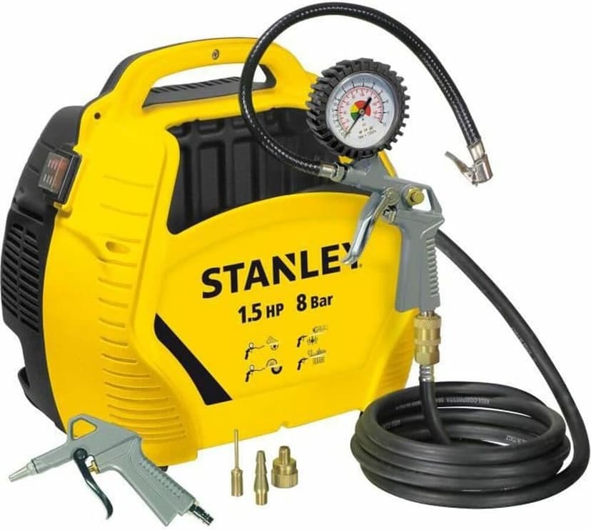 Stanley - Air Compressor Kit - 1.5 HP/8 Bar - with Accessories - 1