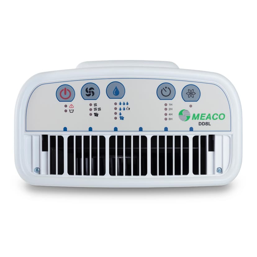Meaco DD8L desiccating dehumidifier – Ioniser – ideal for use in unheated rooms (below 10 C) – self-restart, white with blue border - 2
