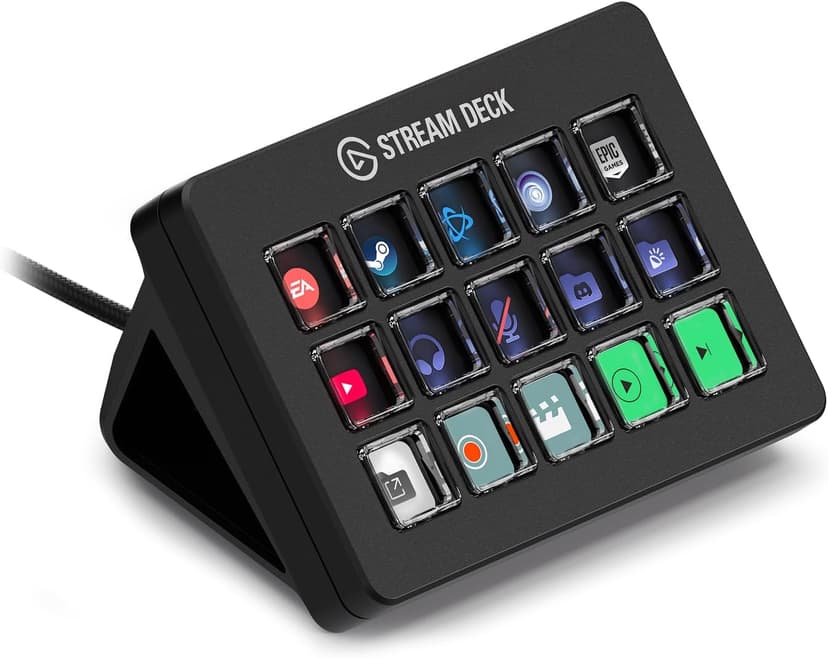 Elgato Stream Deck Scissor Keys—Workflow Controller with Customisable Macro Keys for OBS, Twitch, Discord, Teams, Photoshop, and More—Windows 10, MacOS 13 or Later - 1