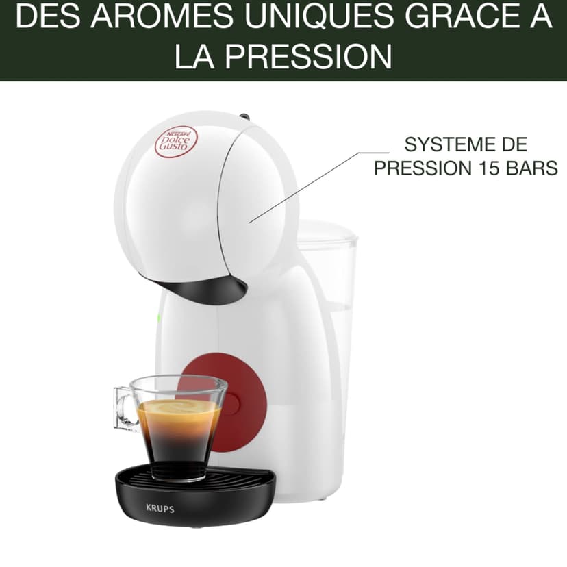 KRUPS Nescafé Dolce Gusto Capsule Coffee Machine, 15 Bars, Multi-Drinks, Compact Coffee Maker, Automatic Shut-off, Economy Mode, Piccolo XS KP1A3110 - 5