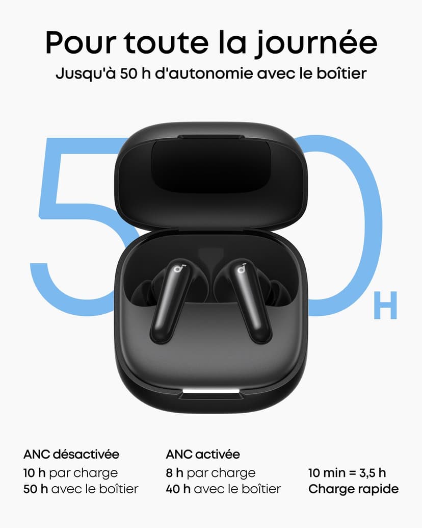 soundcore P31i by Anker, Real-Time Adaptive Noise Cancelling, Hi-Res Sound, Wireless Bluetooth Earbuds, Translation Earbuds, 50H Playtime, Wireless Earbuds, Bluetooth Earbuds, Bluetooth Headphones - 6