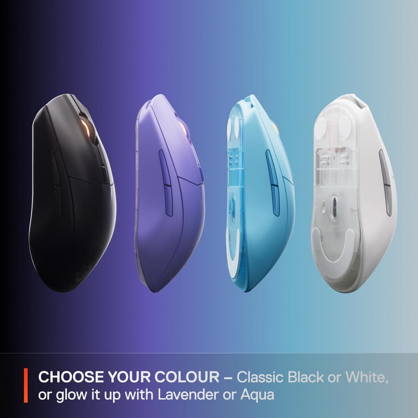 SteelSeries Rival 3 Wireless Gen 2 Gaming Mouse - 2.4GHz and Bluetooth - 18000 DPI TrueMove Air Optical Sensor - 60 Million Click Durability - Light-Weight - 100% PTFE Feet - White - 6