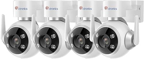 Ctronics 4PCS Outdoor WiFi Surveillance Camera Kit, IP Ca…