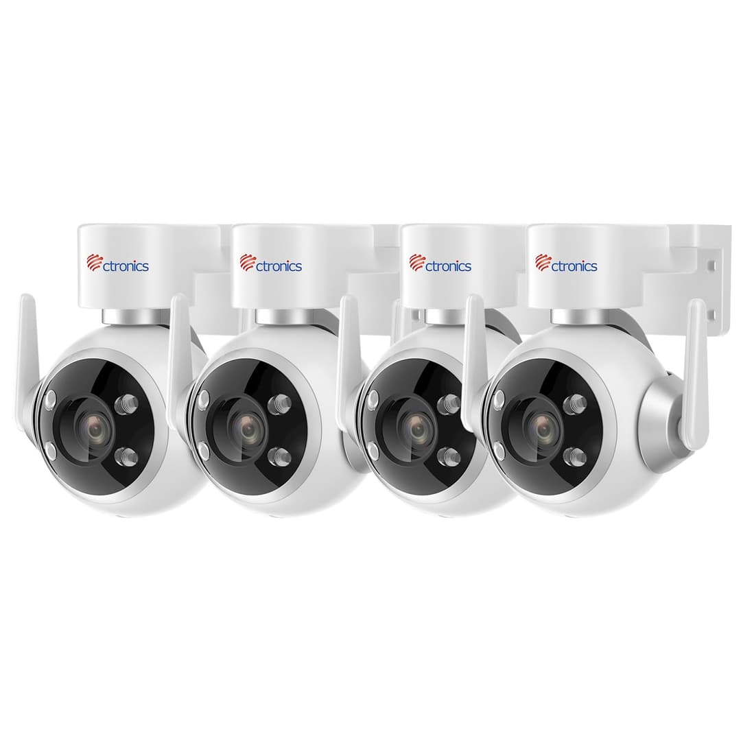 Ctronics 4PCS Outdoor WiFi Surveillance Camera Kit, IP Ca…