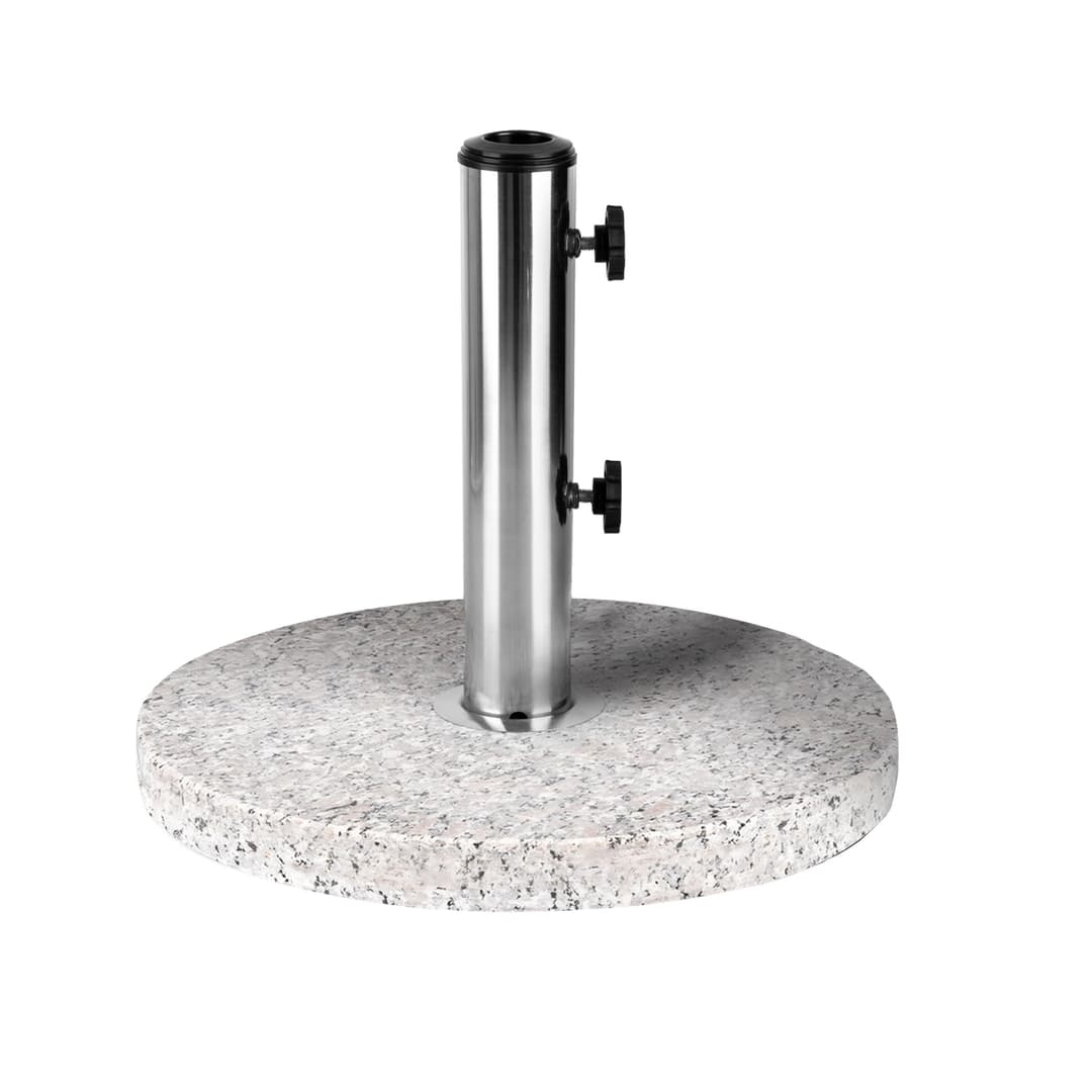 KEPLIN Parasol Base Stand 9kg – Heavy Duty Granite Patio Umbrella Holder for Garden, Outdoor Furniture, Canopy, Gazebo, Awning – Weather Resistant – Fits 45mm Pole (9kg, Granite)