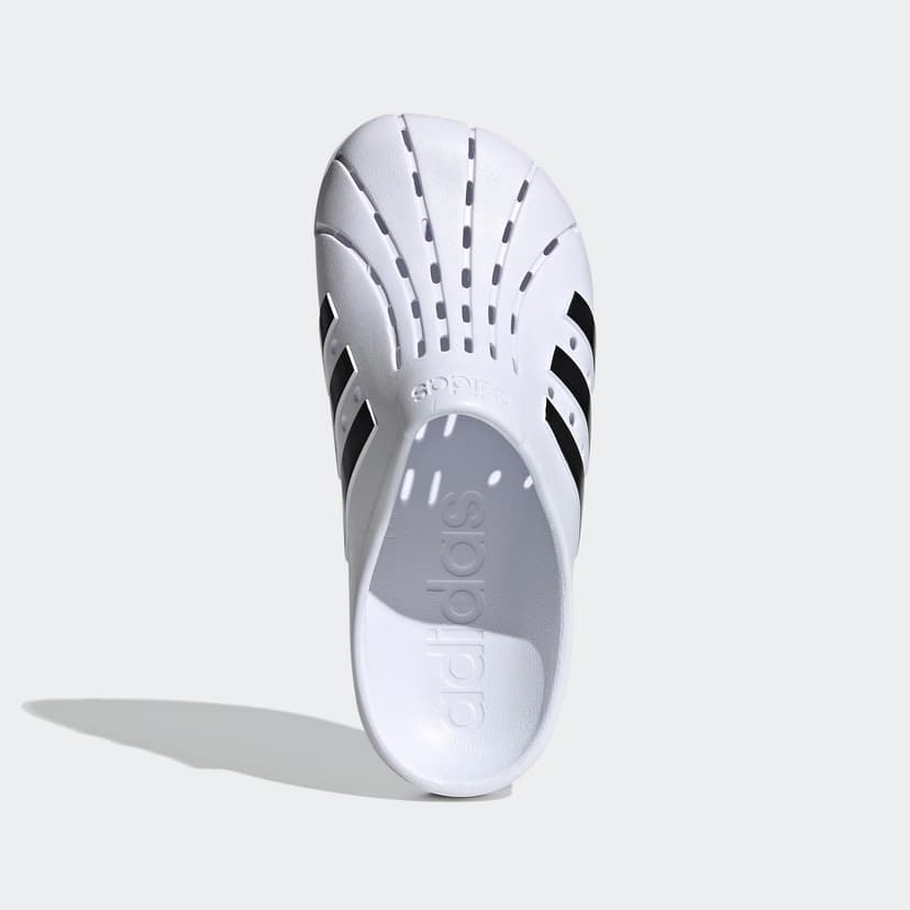 adidas Unisex Adilette Clogs, Cloud White/Core Black/Cloud White, 4 UK - 4