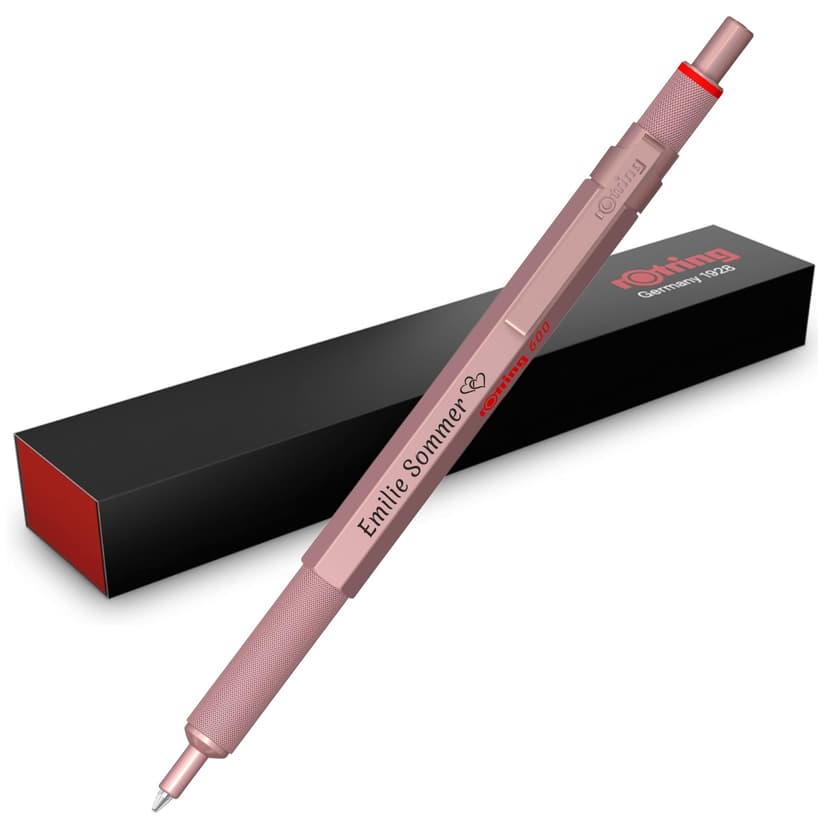 Rotring 600 stylos à bille, boîtier en métal, avec gravur… - 1