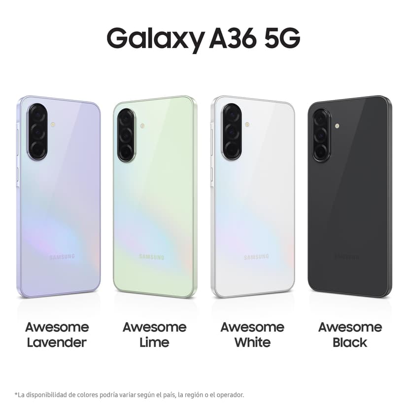 Samsung Galaxy A36 5G 256GB Teléfono Móvil, 8GB RAM, 50MP Cámara, Blanco, Garantía del Fabricante 3 Años + 1 Año Extra - 2