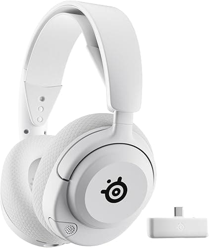 SteelSeries Arctis Nova 5X Wireless Casque Gaming - Haut-parleurs magnétiques néodyme - Plus de 100 profils Audio - Batterie 60h - 2,4GHz ou BT- Micro ClearCast Gen 2.X - Xbox,PC,PS5, Switch 2 -Blanc