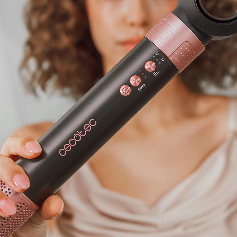 Cecotec Coanda CeramicCare Technology 14in1 AirGlam Black 1400W Heating Brush with 14 Heads Digital Motor Frizz Eliminator 3 Temperatures - 6
