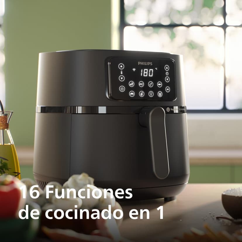 Philips Air Fryer Series 5000 7.2L Connected - 16 Cooking Functions, XXL Size 7.2L/1.4kg, RapidAir Technology, -90% Fat, Touch Screen, Easy to Clean, Black (HD9285/90) - 6
