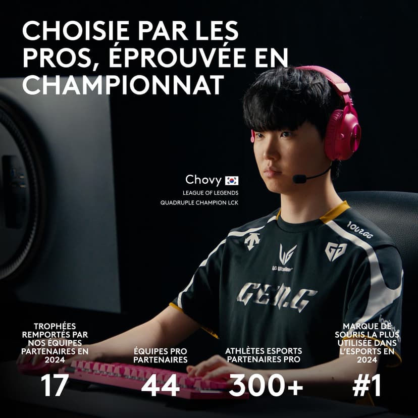 Logitech G PRO X SUPERLIGHT 2, Ratón inalámbrico para gamingratón Pro-Grade de 60 g con 5 botones programables,Europa del Este Envases,44 000 DPI,velocidad de respuesta de 8 kHz,USB-C, PC/Mac - Blanco - 8