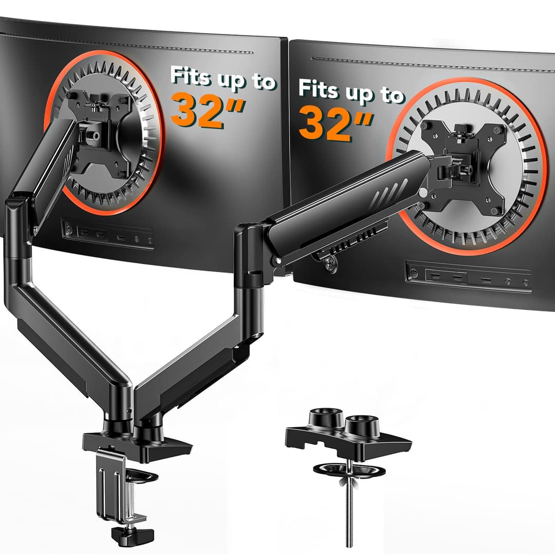 ErGear Dual Monitor Arm, Full Adjustable Monitor Mount fo…