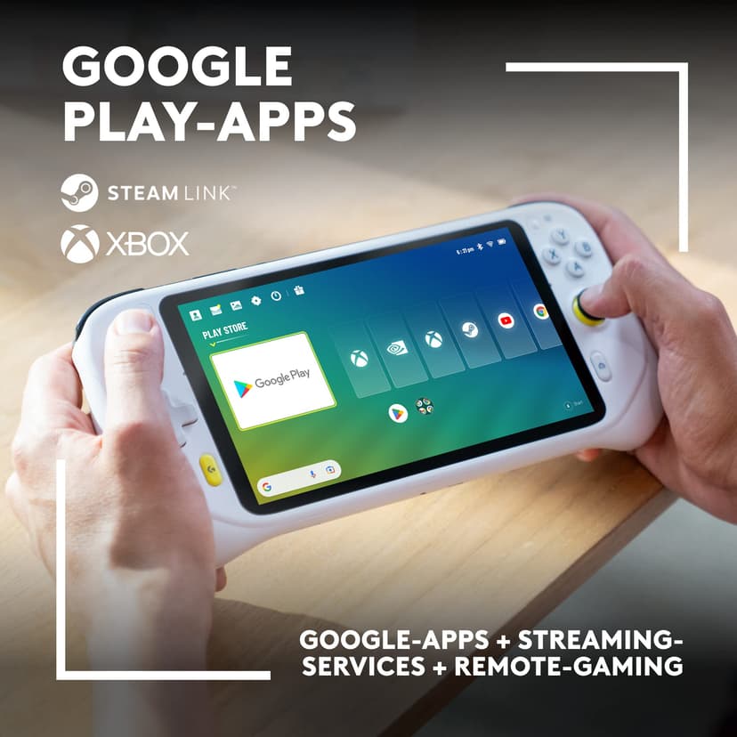 Logitech G CLOUD Console Portable, Système de Jeu Portable Longue Autonomie, Écran tactile 1080P de 18 cm, Design Léger, Xbox Cloud Gaming, NVIDIA GeForce NOW, Google Play - Blanc - 4