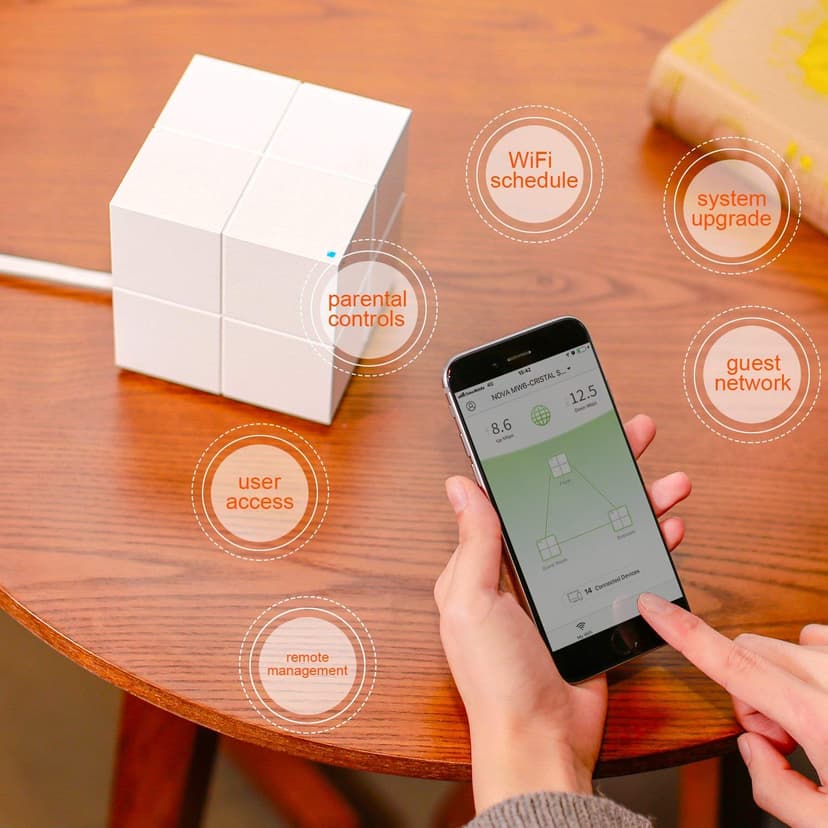 Tenda MW6 Gigabit Dual Band Mesh WiFi System for Whole Home - 8